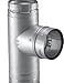 3'' PelletVent Pro Black Single Tee with Clean-Out Tee Cap - 3PVP-TB