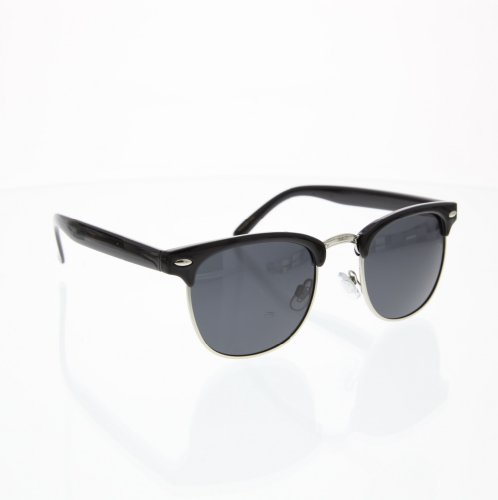 Polarized Designer Inspired Vintage Clubmaster Sunglasses Half Frame Wayfarer