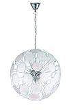 Trio-Leuchten 309000506 Pendelleuchte, 5 x E14 max. 40W, &oslash; 46 cm, Chrom, Scheiben Kunststoff klar/satiniert