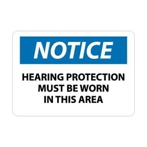 N284RB - Notice Hard Hats Required In This Area 10" X 14" .050" Rigid Plastic