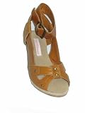 CHARLOTTE RONSON Athena Wedge Sandals Shoes in Camel