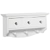 Taymor Decorative Wall Shelf with Drawer, Hooks and Chrome Accents
