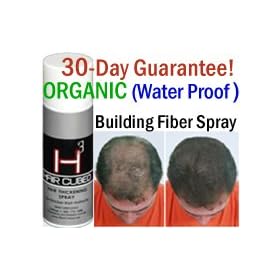 Hair Cubed� - Black Hair Building Fiber Spray (Water Proof) Lasts 2 - 5 Months