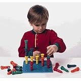 Lauri TALL-STACKER PEGS & PEGBOARD (25 Pegs & 25 Hole Board)