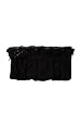 Suede beaded clutch bag, Black