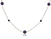 14k Amethyst Station Necklace