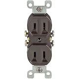 Leviton 223 15 Amp, 125 Volt, with Duplex Receptacle, Residential Grade, Non-Grounded, Brown
