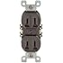 Leviton 223 15 Amp, 125 Volt, with Duplex Receptacle, Residential Grade, Non-Grounded, Brown
