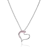 Perfect Gift - High Quality Heart Shape Pendant with Light Pink Swarovski Crystals and Necklace (1729) for Valentine day Gift Free Standard Shipment Clearance