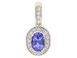 14K Yellow Gold Tanzanite and Diamond Pendant