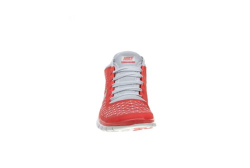 Nike Free 3.0 V4 Wolf Grey Red Mens Barefoot Running Shoes 511457-009