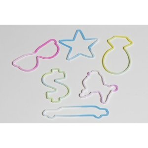 zany bandz shaped rubber bands bracelets 24pack hollywood glows in the dark   more detail click!