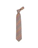 Missoni Multicolor Zig Zag Lines Woven Silk Tie