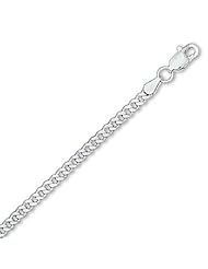 Sterling Silver 24 Inch Curb 080 Chain Necklace - 3.0mm Wide