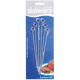 Kitchen Craft Assorted Skewers 15cm- 18cm & 20cm pack of six