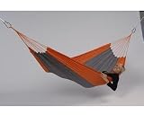 Amazonas, Outdoor Hammock, Silk Traveller Techno (orange-grey), Lying surface 220x140cm, Maximum Load 150kg