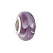 Pandora Style Charm Bead (Z443) - Glass (14mm x 8mm) (fits Troll too) ~ Purple with Light Purple Swirl