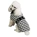 XXS Black  White Houndstooth Rain  Shine Dog Coat