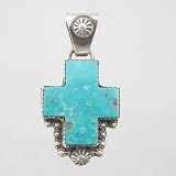 Sterling Silver and Turquoise Cross by Rocki Gorman, #9298
