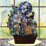 Best Buddies Dog & Owner Gift Basket : Basket Theme BIRTHDAY : Bow Style Elegant Hand Tied Bow