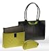 Tuscany Leather Laptop Bag for Women (black w/ green trim)