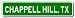 CHAPPELL HILL, TEXAS City Limit Sign - Aluminum - 6 x 24 inches