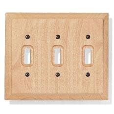 Unfinished Triple Toggle Wall Plate by American Tack