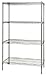 Quantum Storage Systems WR63-1430C Starter Kit for 63" High 4-Tier Wire Shelving Unit, Chrome Finish, 800 lb. Per Shelf Capacity, 14" Width x 30" Length x 63" Height