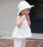 Under the Nile Soft Cotton Poplin Sun Hat, in White, Size Small