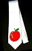 Party Decoration Necktie with bug, apple, insect, worm, fruit