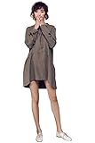 Ovonzo Women's New Spring/Summer Long Sleeve Linen Dress Daily Clothing
