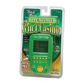 Techno Source 3-in-1 Casino Electronic Game Poker Blackjack Slots Hand Held by