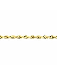 Genuine 14K Yellow Gold 5.0mm Diamond Cut Quadruple Rope Chain 30 Inches 100% Satisfaction Guaranteed.