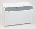 Lipper International 588W Child's Toy Box with Bead Board Detail on Front, White