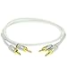 Mediabridge 16AWG ULTRA Series Speaker Cable with Dual Gold Plated Banana Tips (18 Feet) - CL2 Rated - High Strand Count Copper (OFC) Construction - White [New and Improved Version] (Part# SWT-18W )