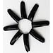Black tip 50 pcs/bag, (size 8)