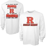Rutgers Scarlet Knights White Big R Long Sleeve T-shirt