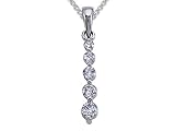0.50 cts Journey Diamond Pendant - 14kt White Gold LIFETIME WARRANTEE