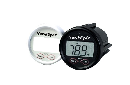 HawkEye D10DX.01T In-Dash Depth Sounder with Air and Water Temperature (Includes Tramsom Mount Transducer)