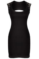 Sexy Elastane/Polyester/Rayon Scoop Neck Sleeveless Open-Back Fitted Cocktail Bodycon Dress/Club Dress 