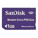 SANDISK CORPORATION - MEMORY STICK PRO DUO, 1GB (SDMSPD1024A11) (SDMSPD1024A11)