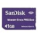 SANDISK CORPORATION - MEMORY STICK PRO DUO, 1GB (SDMSPD1024A11) (SDMSPD1024A11)