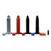 Jensen Global JG5A-40-UVB-GBRK 5 cc Air Syringe & Stopper Kit UV Black Opaque Barrel Red Straight Wall Stopper With Tip & End Caps Box of 40