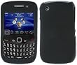 BlackBerry Curve 8520 Black Rubber Feel Hard Case Cover w/Belt Clip