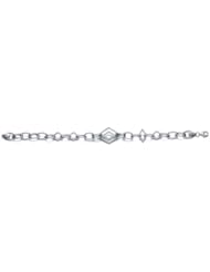 Cz Micro Pave Outlined Diamond Bracelet
