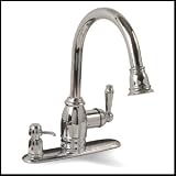Chrome Kitchen Faucet with Pull Down Sprayer and Soap Pump - Single