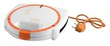 Produkt-Bild: 2 x 2 Scheiben Sandwichtoaster, Sandwichmaker f&uuml;r 4 dreieckige Sandwiches, orange / wei&szlig;