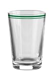Jill Butler Glasses, Tumbler, Green Stripe, Set of 6