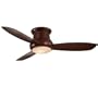 Minka-Aire F519-MG 52-inch Concept II Flush Mount Ceiling Fan, Mahogany with Mahogany Blades