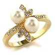 Women's White Synthetic Jade Ring, 10101, Size: 5-10